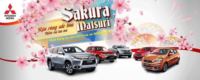 Khuyến mãi Tháng 4 của Mitsubishi Motors "Sakura Matsuri, Rộn ràng sắc hoa - Niềm vui lan toả"